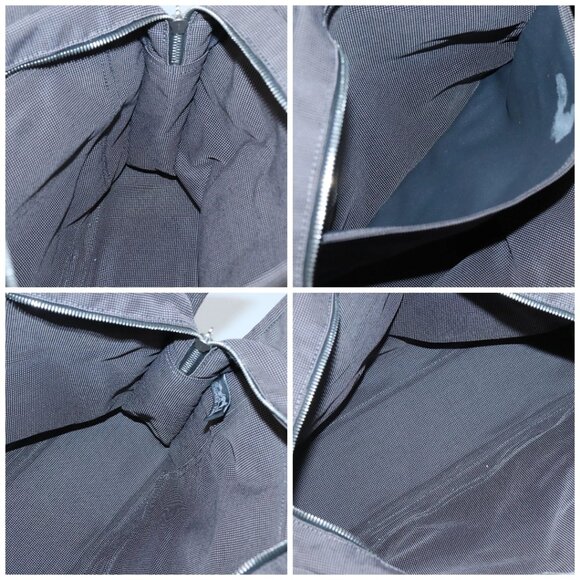 HERMES Her Line MM Hand Bag Canvas Gray Auth kk463 - Picture 15 of 16